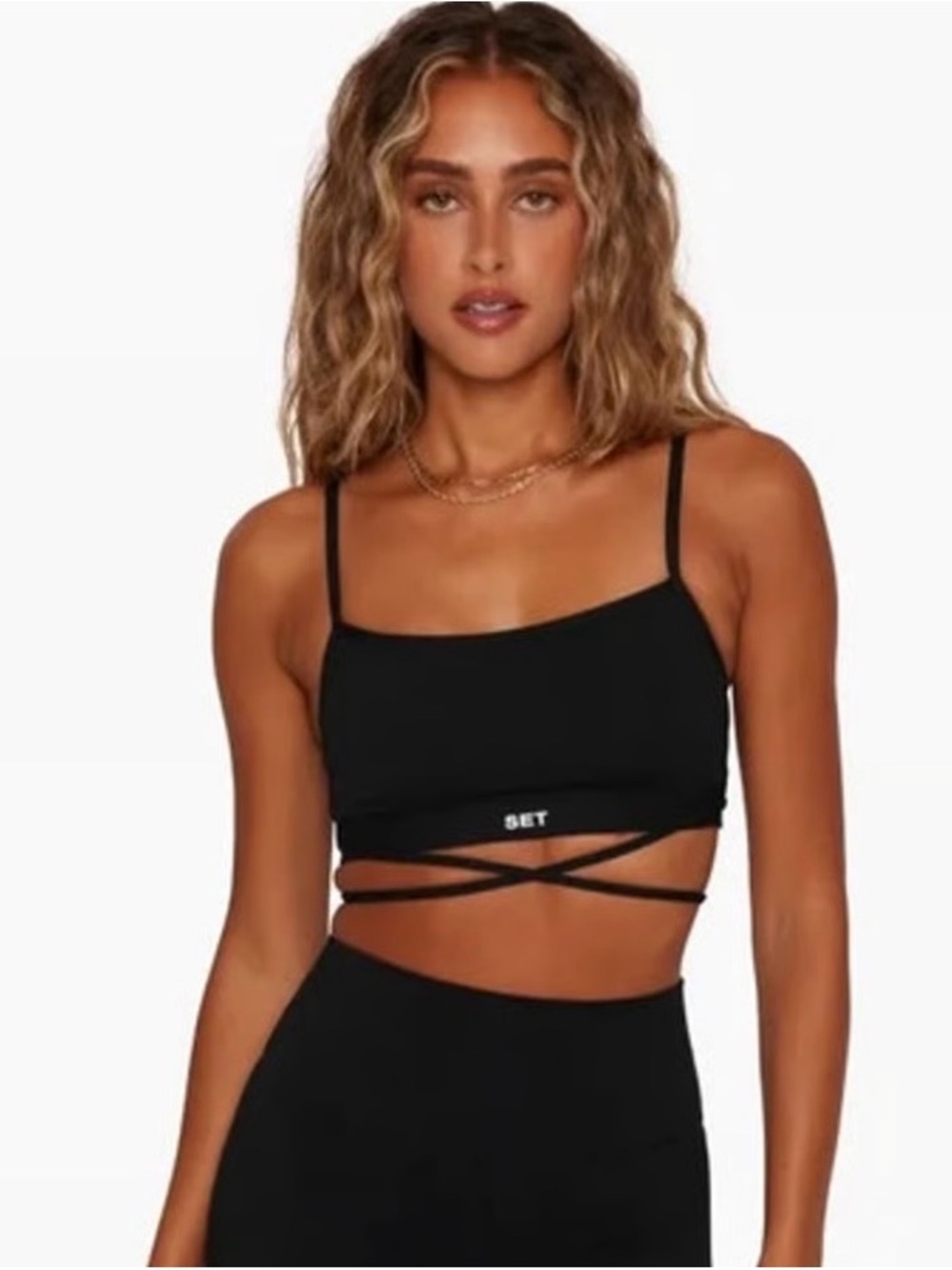 SET Active Sportbody Tie Bra Black | Size S